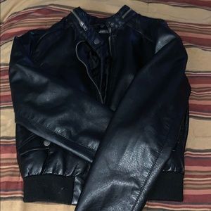 Black leather jacket